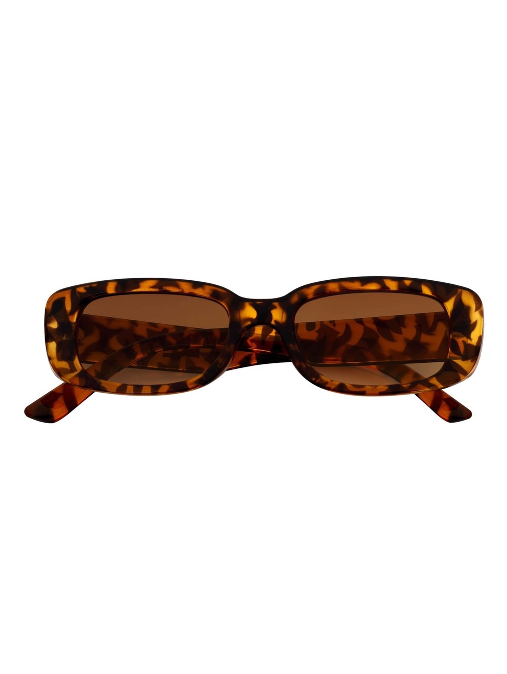 SLIM - Small Rectangle Sunglasses Tortoise Amber Fade